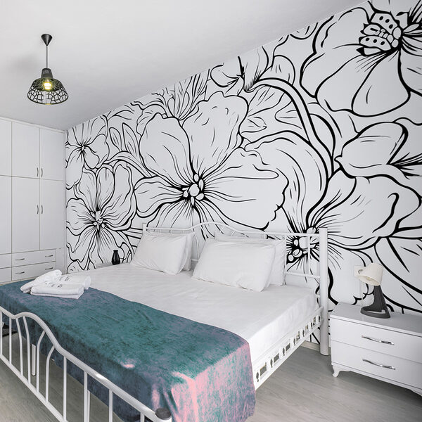 Dibujo de flores en blanco y negro Dibujo de flores en blanco y negro