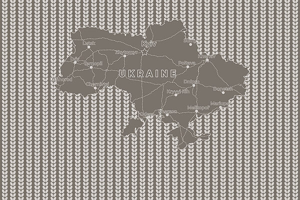 Mapa de ucrania con texto en blanco Mapa de ucrania con texto en blanco