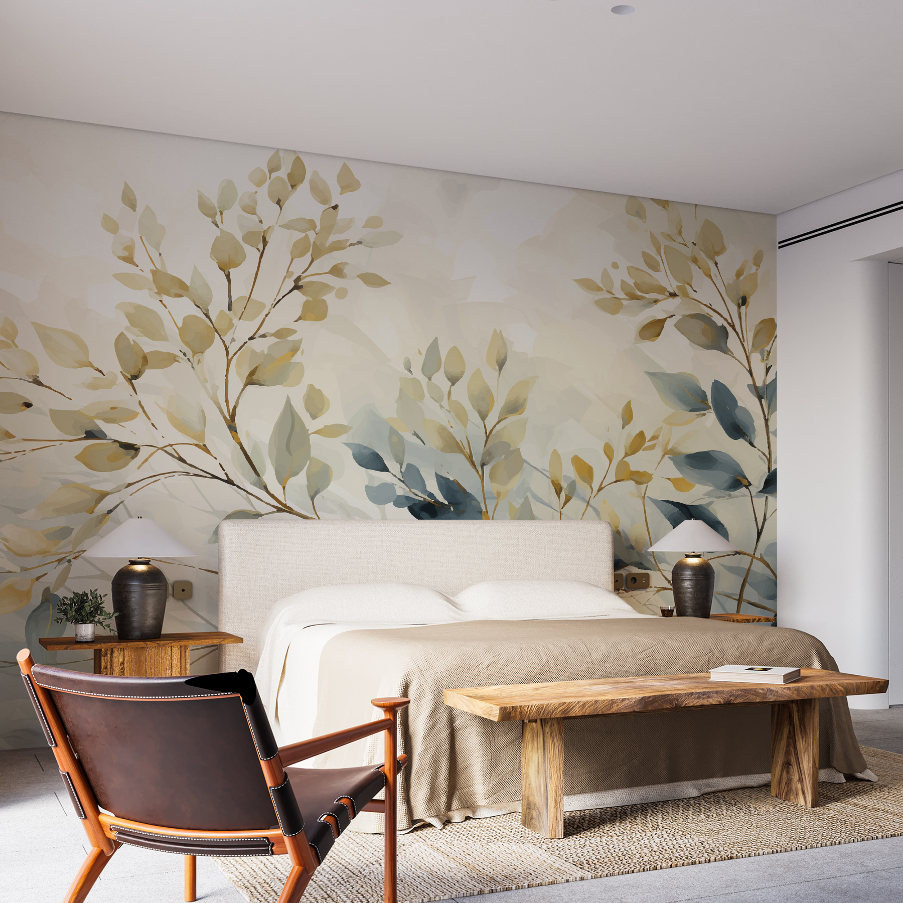 Painting of leaves and branches Painting of leaves and branches