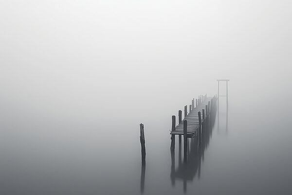 Muelle en la niebla Muelle en la niebla