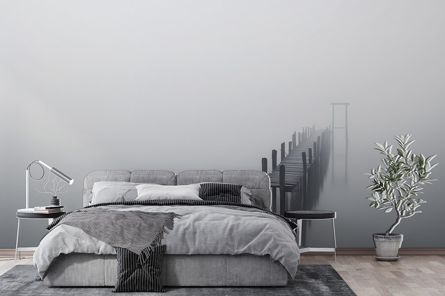 Muelle en la niebla