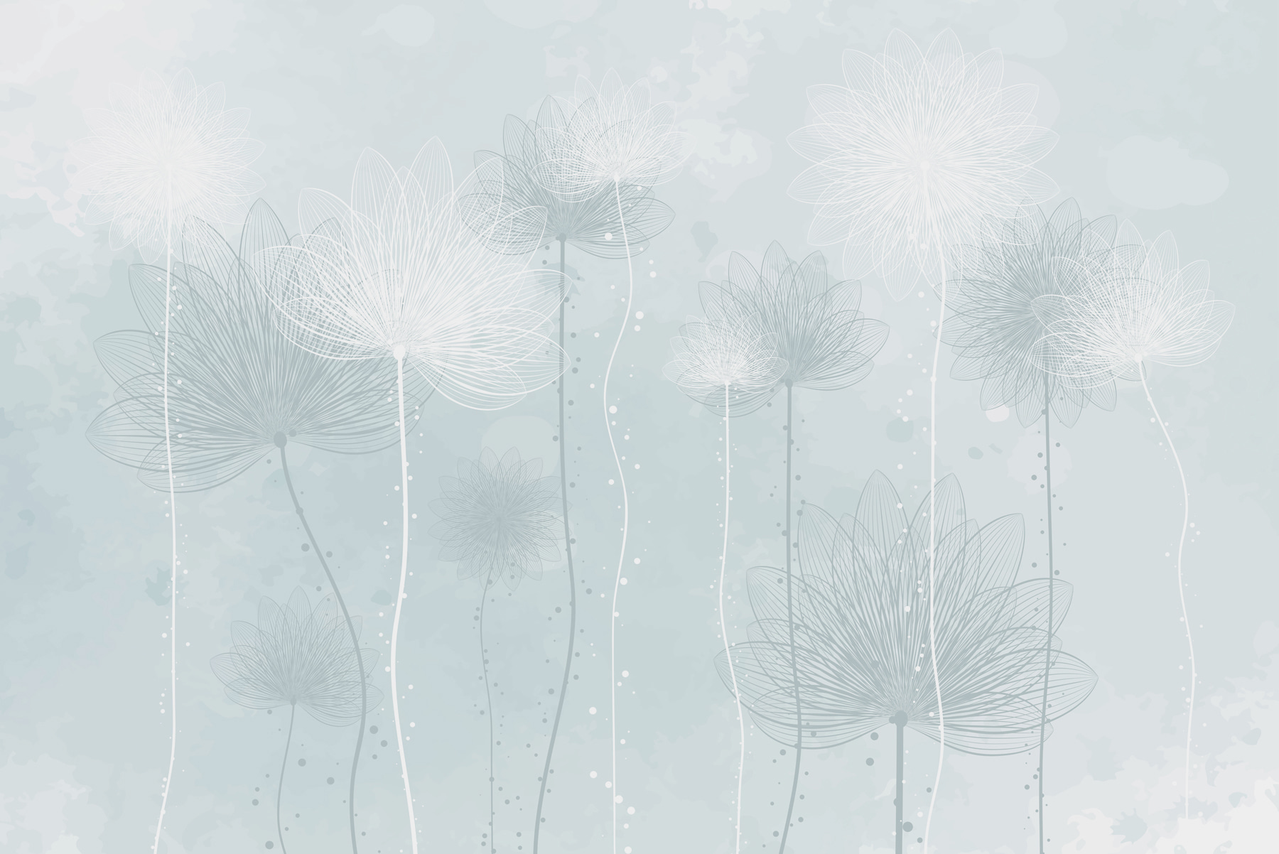 White flowers on a light blue background