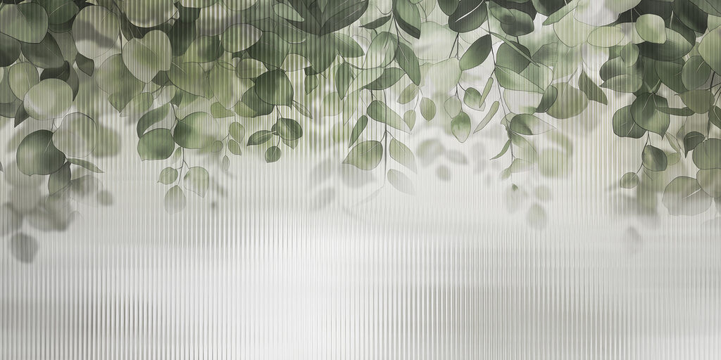 Green leaves from a window