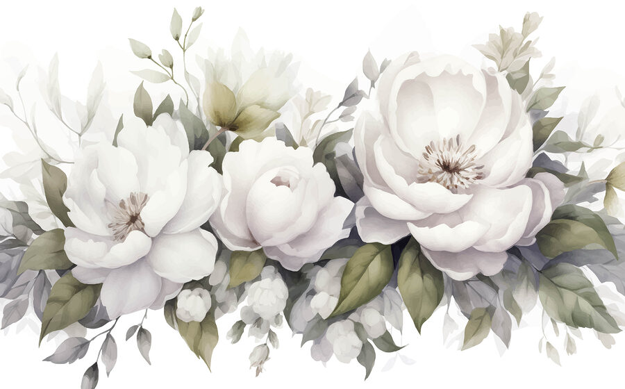 Grupo de flores blancas