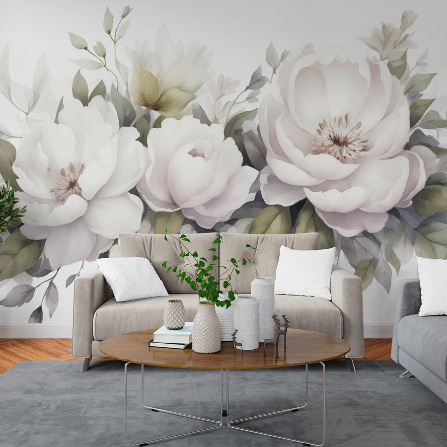 Grupo de flores blancas