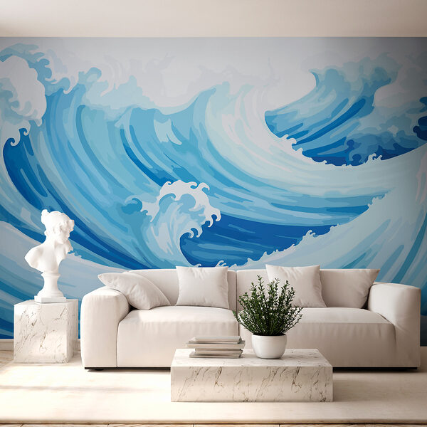 Olas azules y blancas Olas azules y blancas