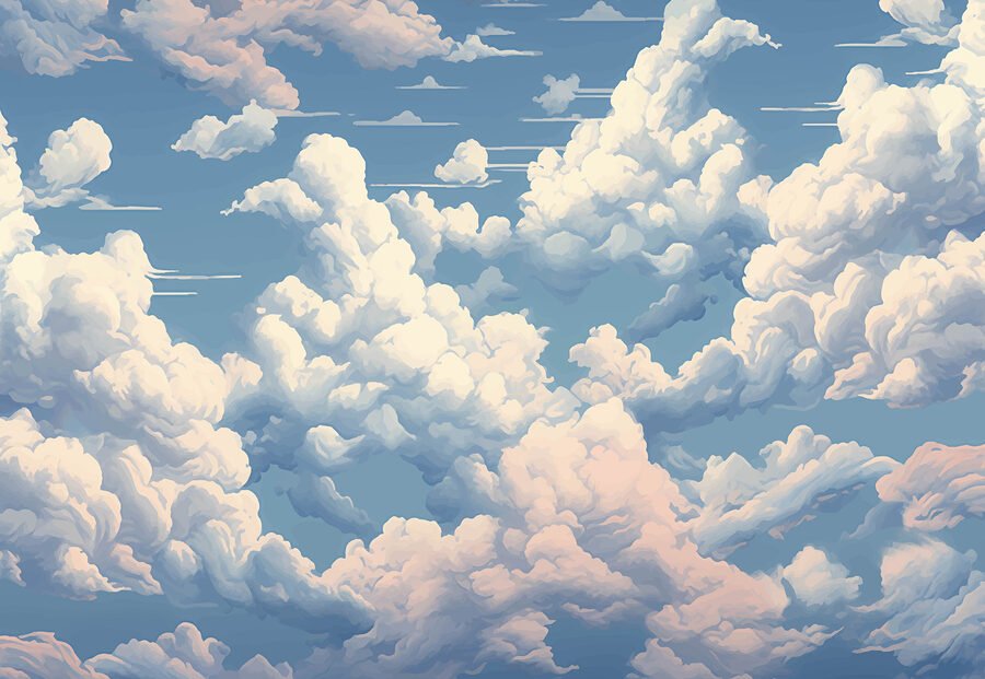 Cielo azul con nubes