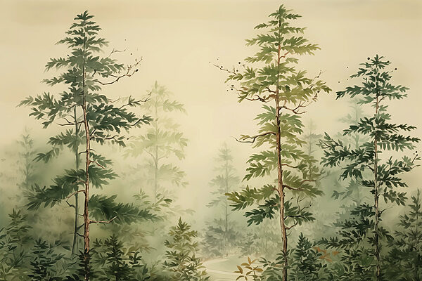 Pintura de un bosque Pintura de un bosque