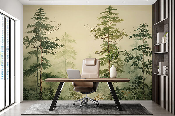 Pintura de un bosque Pintura de un bosque