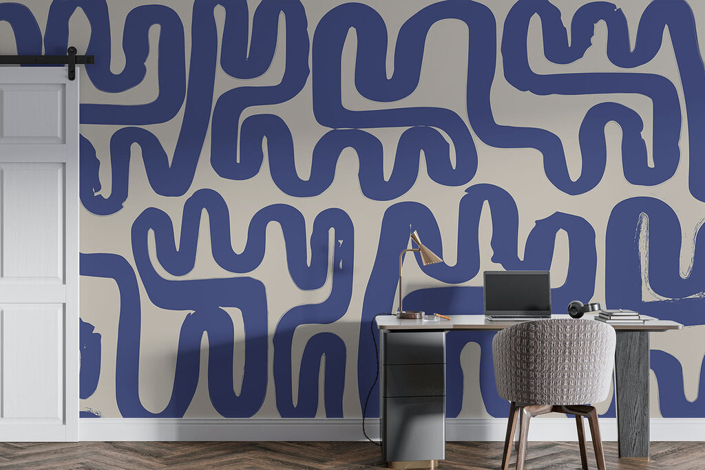 Blue lines on a white background