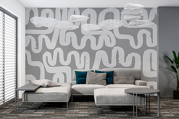 Maze with white lines