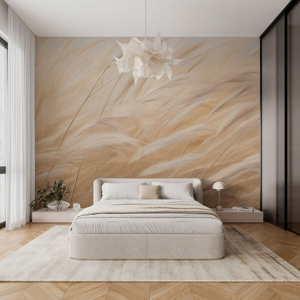 Fotomurales Fotomurales Primer plano de un campo de hierba (SKU: w01719)