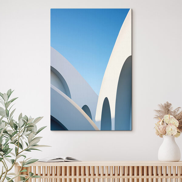 Cuadros Edificio blanco con un cielo azul (SKU: s40723) Cuadros Cuadros Edificio blanco con un cielo azul (SKU: s40723)