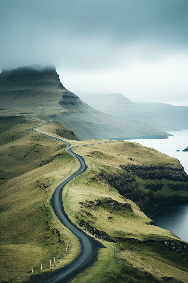 Road going through a mountain Road going through a mountain