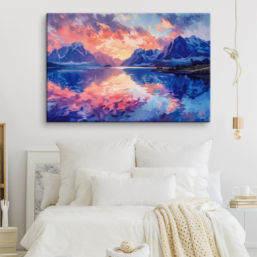 Painting of mountains and water Painting of mountains and water