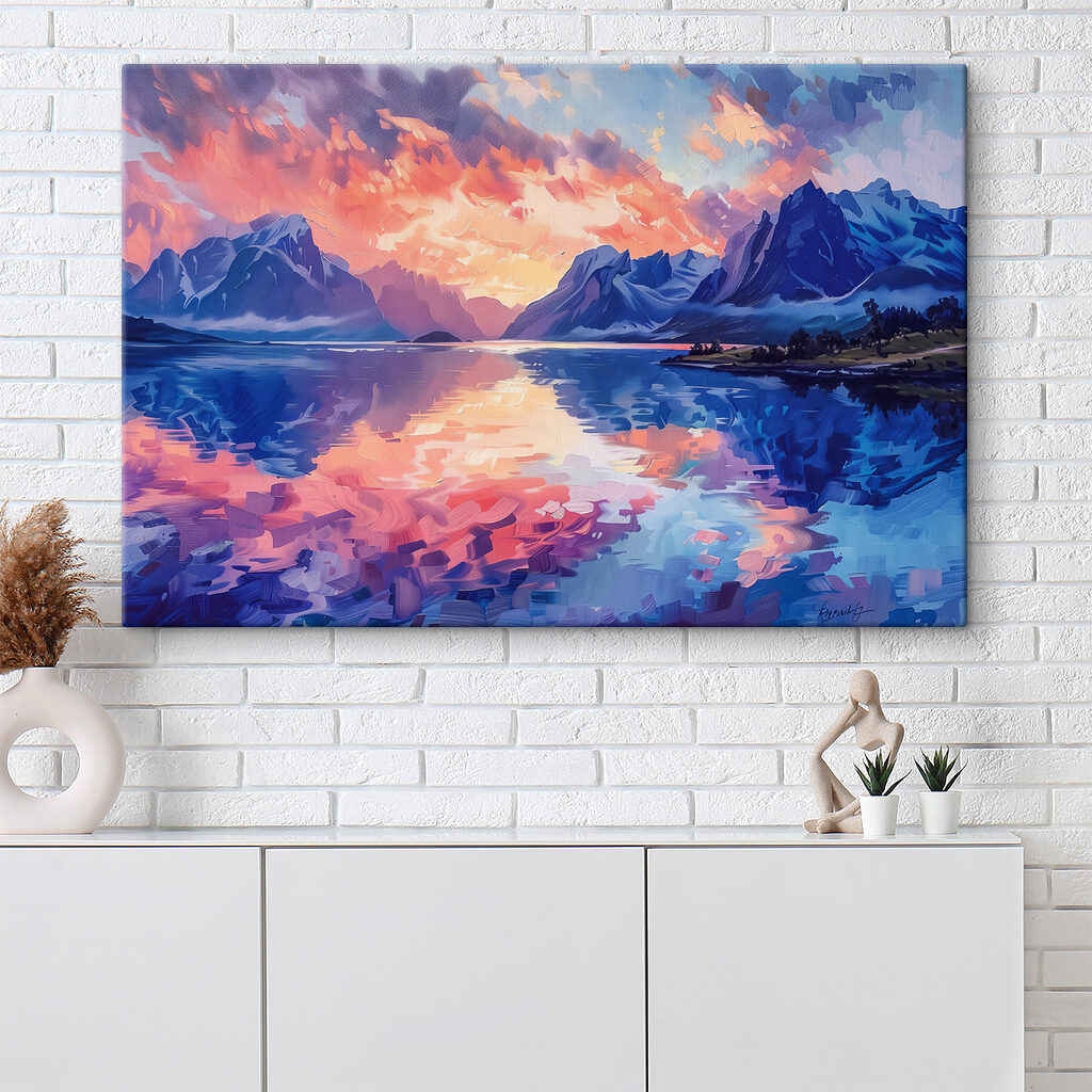Painting of mountains and water Painting of mountains and water