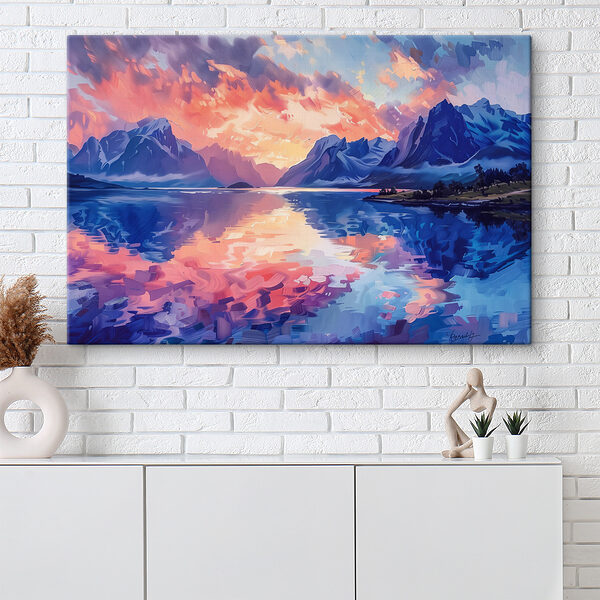 Painting of mountains and water Painting of mountains and water