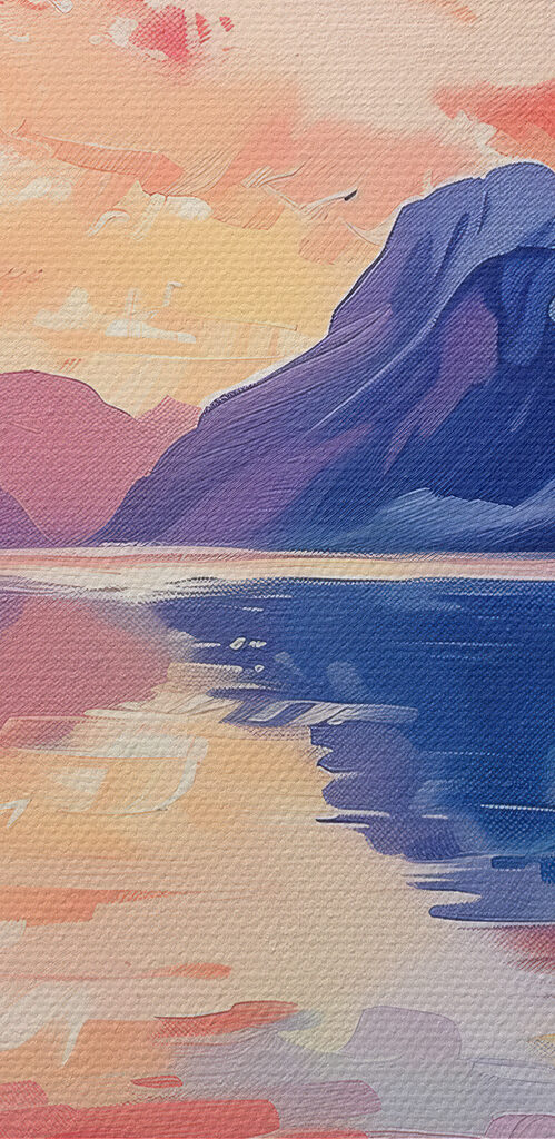 Painting of mountains and water Painting of mountains and water