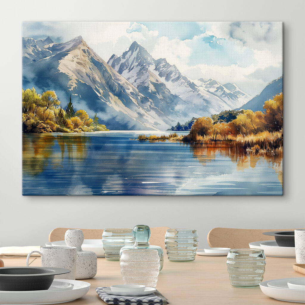 Water with mountains in the background
