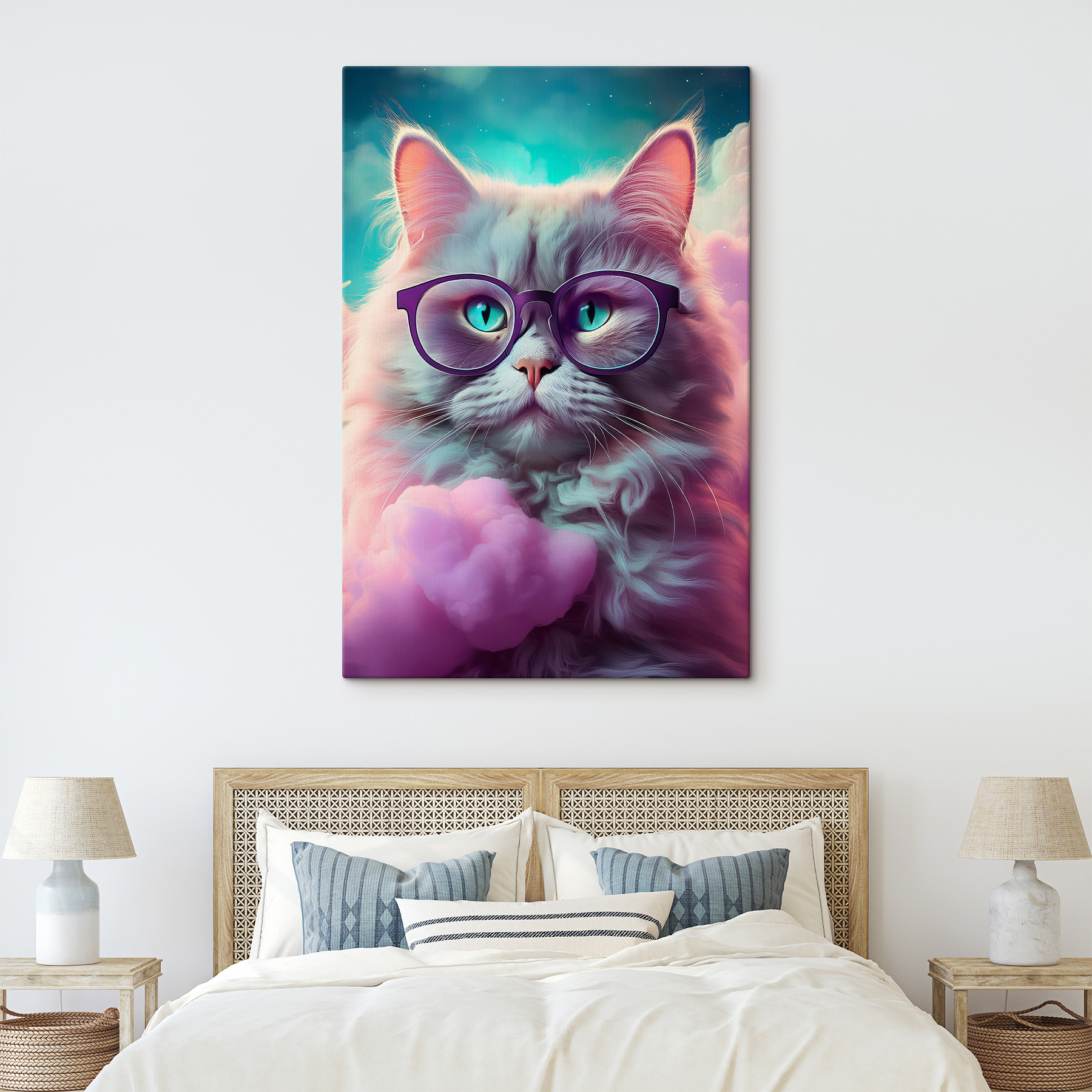 Cat wearing glasses