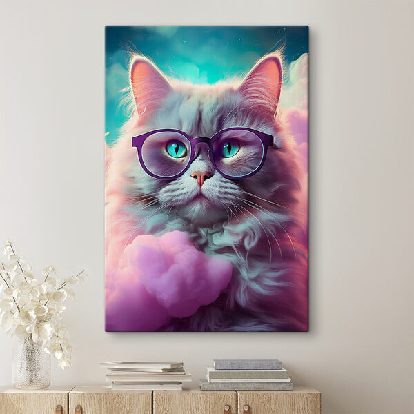 Cat wearing glasses