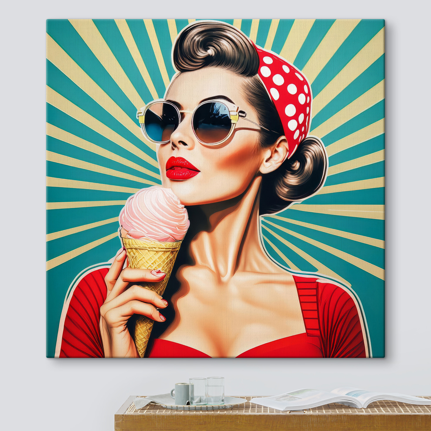 Woman holding an ice cream cone Woman holding an ice cream cone