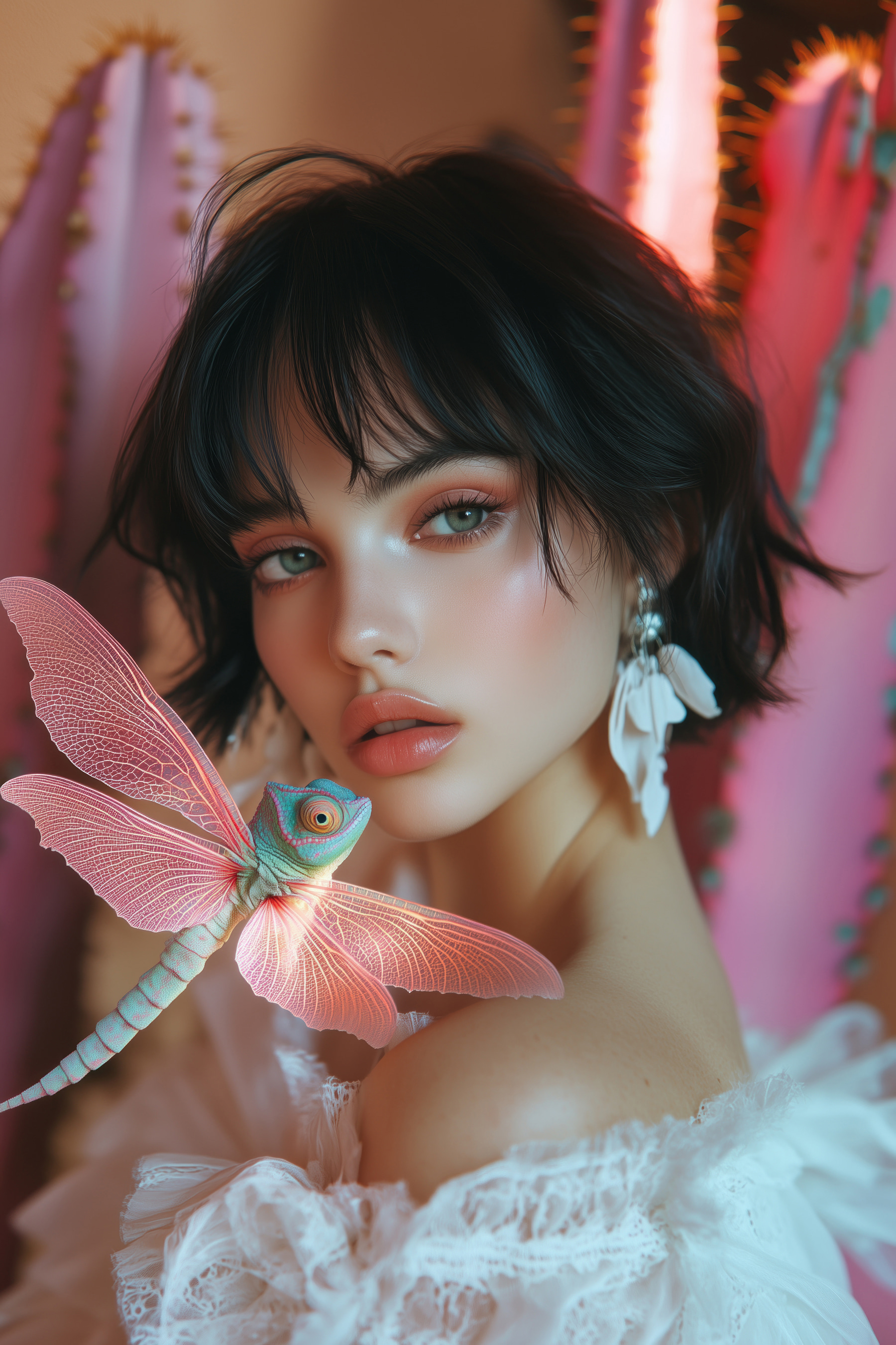Woman with a dragonfly Woman with a dragonfly