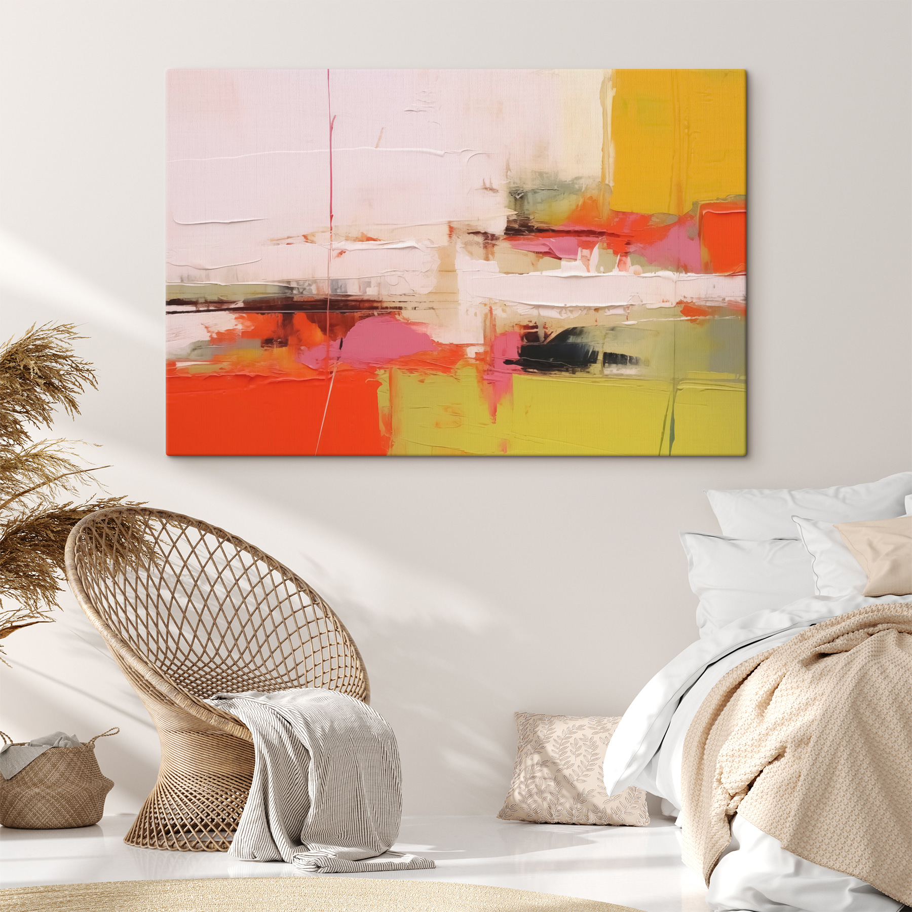 Painting of a colorful wall Painting of a colorful wall