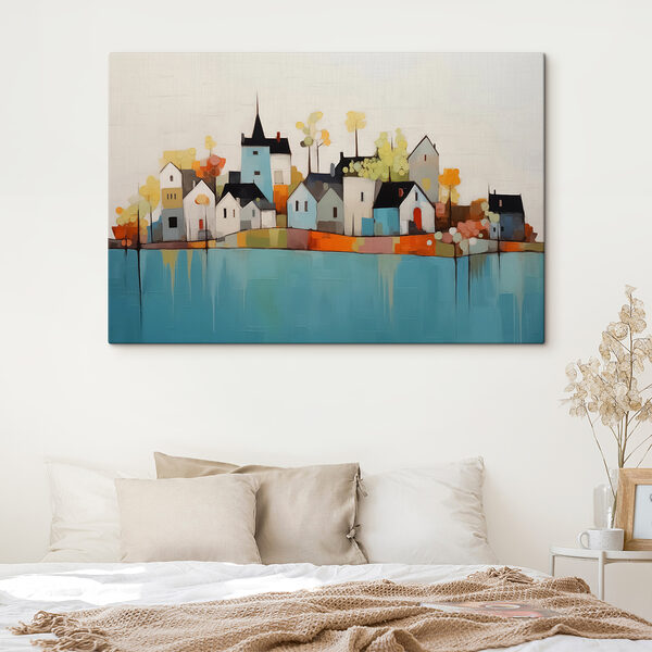 Cuadros Pintura de casas y árboles (SKU: s40751) Cuadros Cuadros Pintura de casas y árboles (SKU: s40751)