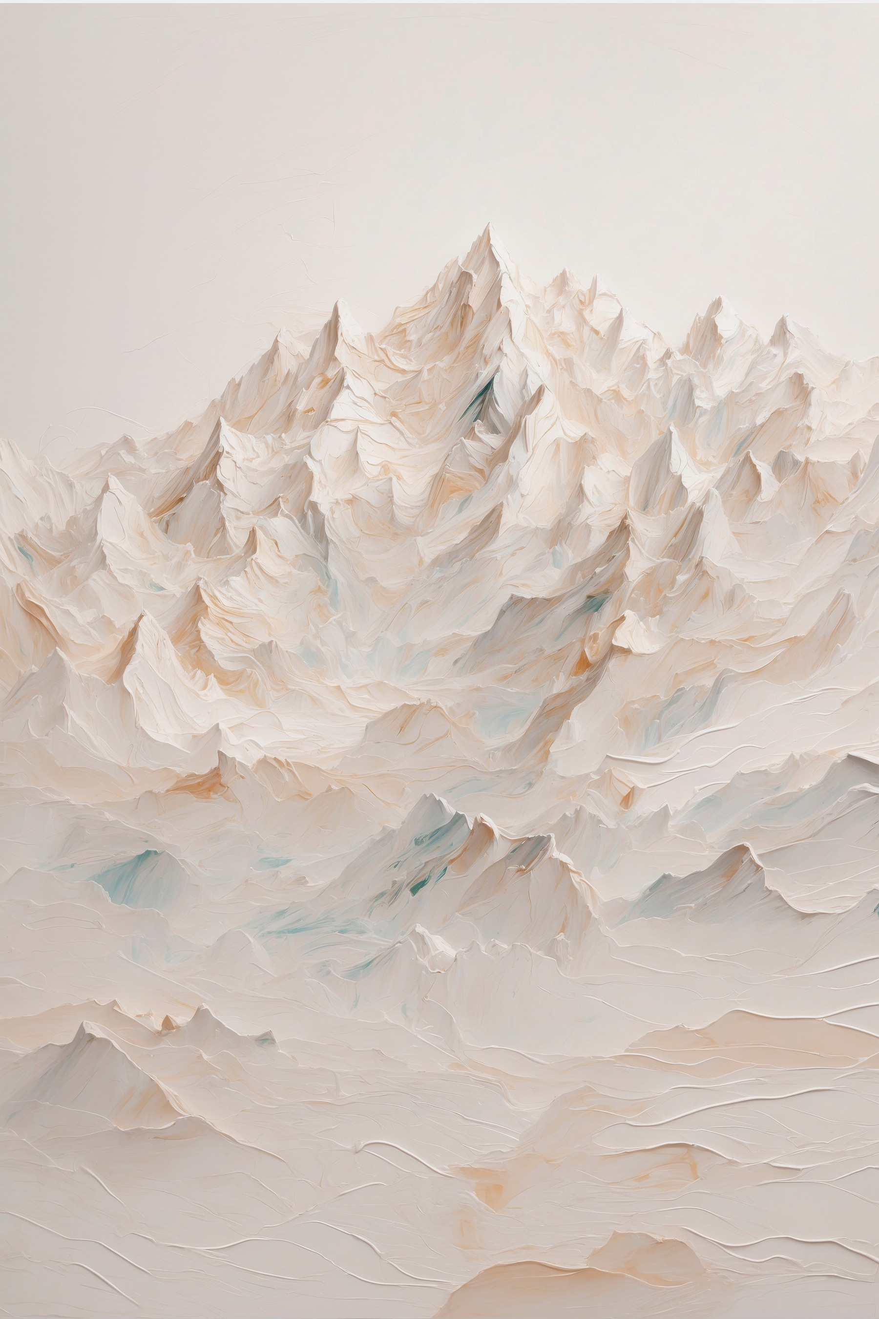 Mountain range with many peaks