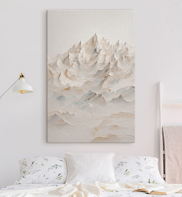 Mountain range with many peaks