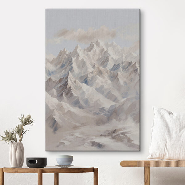 Mountain range with snow Mountain range with snow