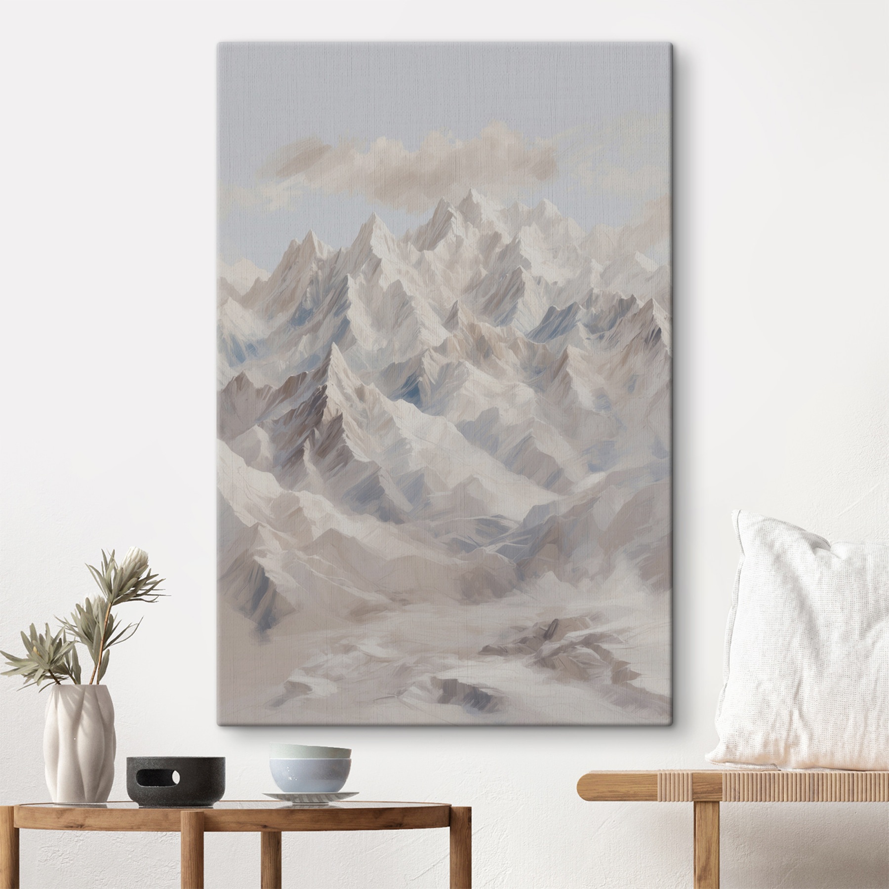 Mountain range with snow Mountain range with snow