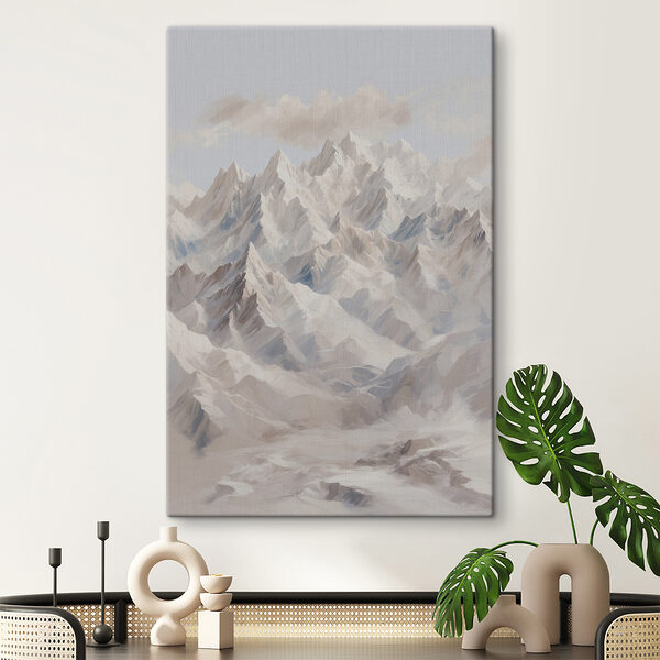 Mountain range with snow Mountain range with snow