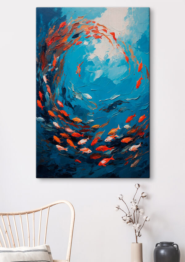 Cuadros Cuadro de peces nadando en el agua (SKU: s40633) Cuadros Cuadros Cuadro de peces nadando en el agua (SKU: s40633)