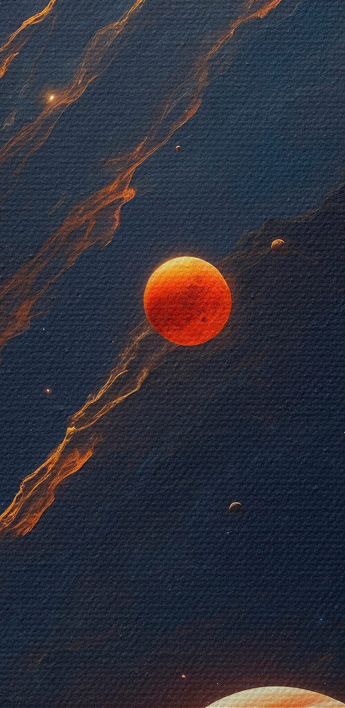 Planets in space