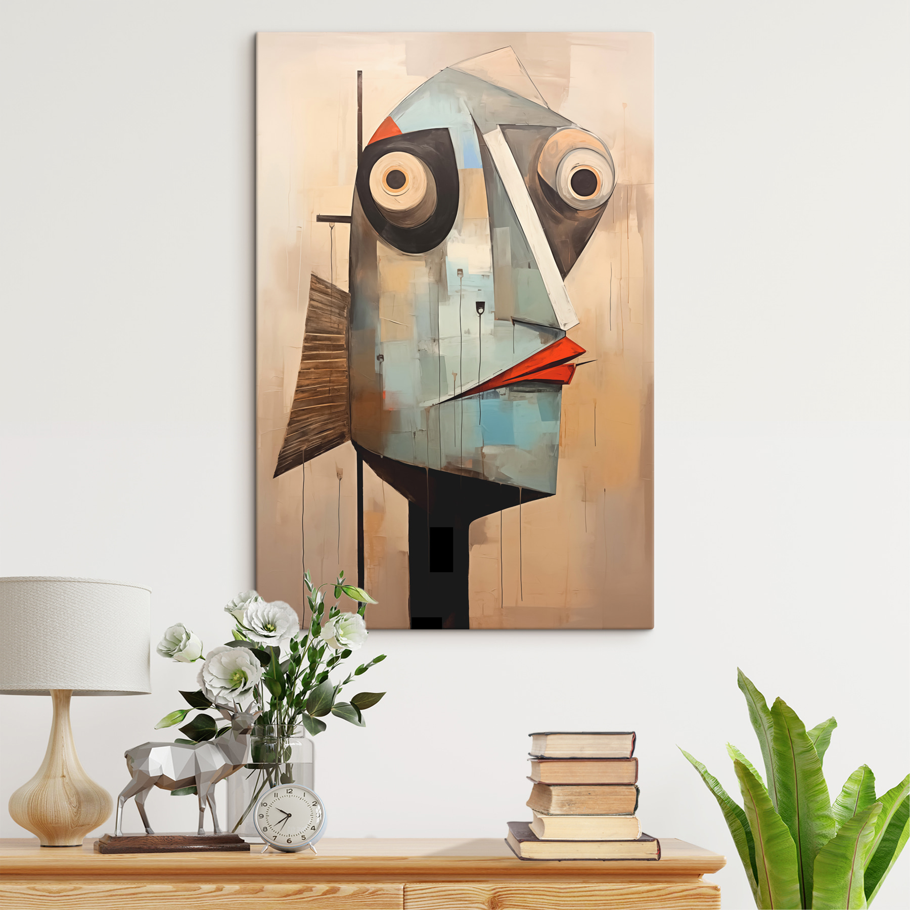 Painting of a face