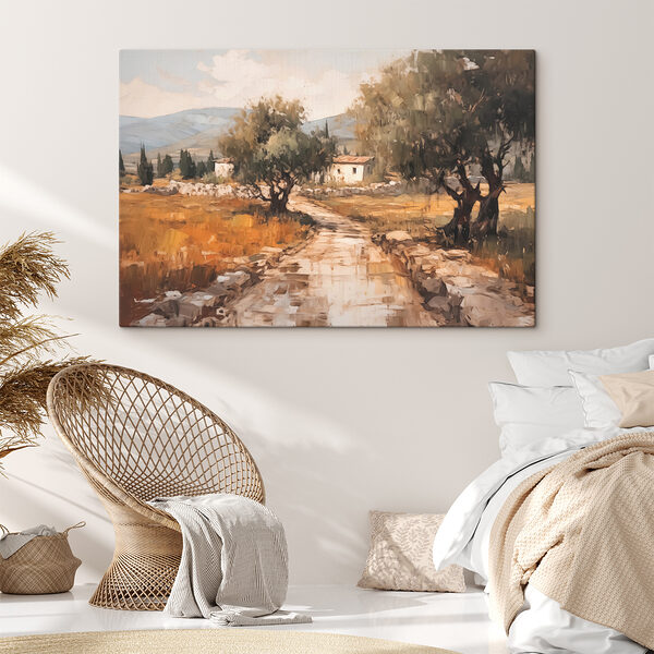 Cuadros Cuadro en el que se ve una carretera con árboles y una casa al fondo (SKU: s40810) Cuadros Cuadros Cuadro en el que se ve una carretera con árboles y una casa al fondo (SKU: s40810)