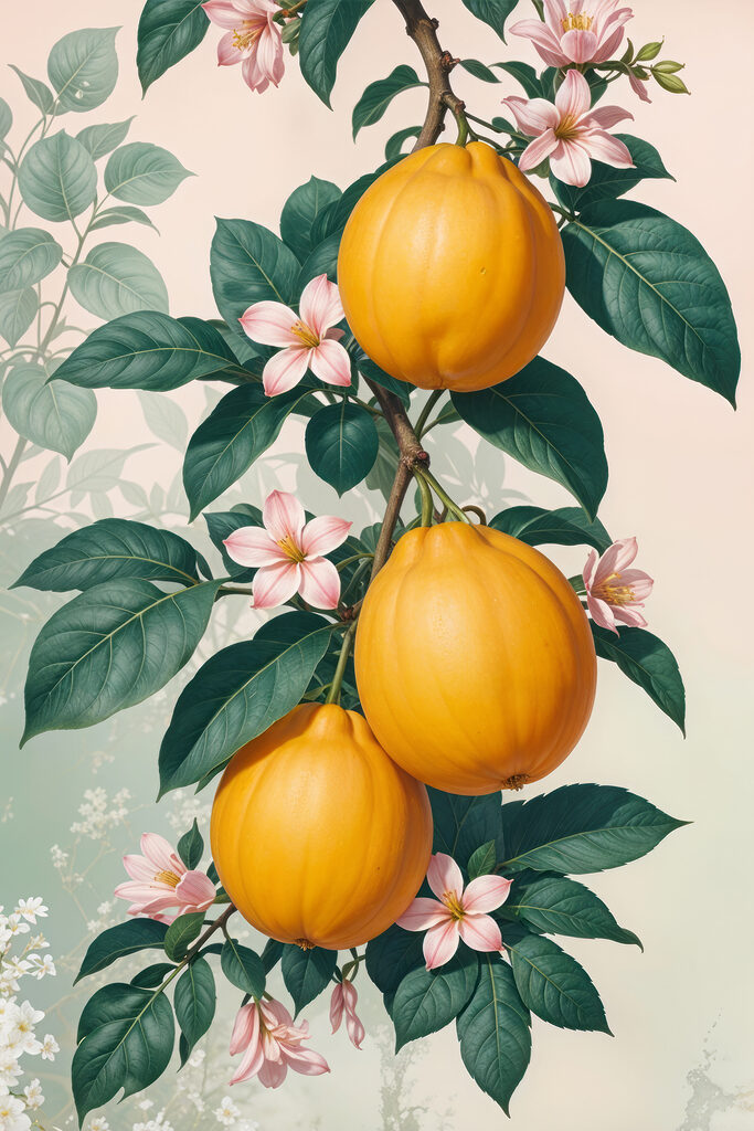 Group of fruit on a plant Group of fruit on a plant