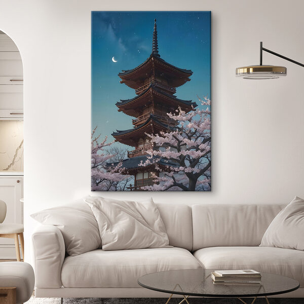 Pagoda with cherry blossoms