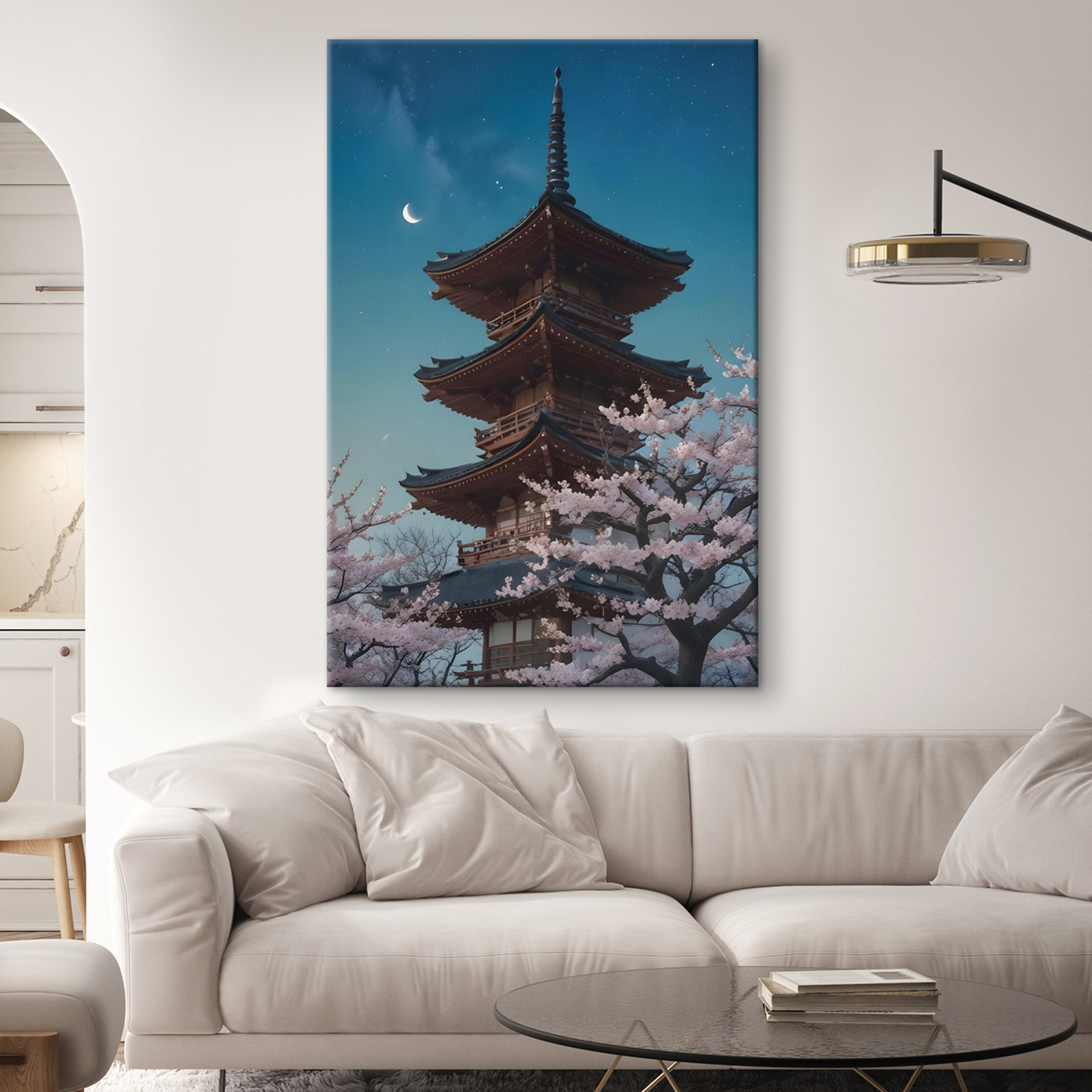 Pagoda with cherry blossoms