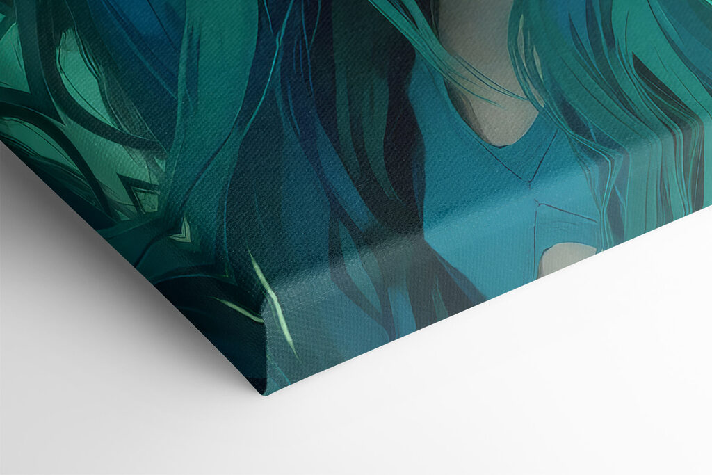 Woman with green hair and a blue bird Woman with green hair and a blue bird