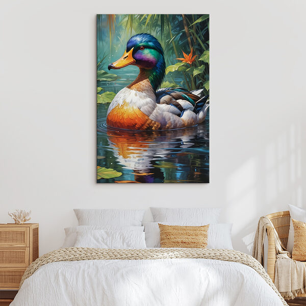 Cuadros Pato de colores en el agua (SKU: s40594) Cuadros Cuadros Pato de colores en el agua (SKU: s40594)