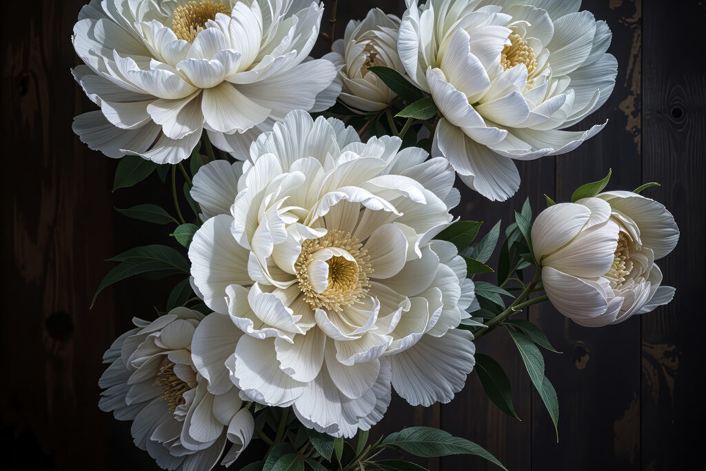 Group of white flowers Group of white flowers