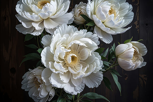 Group of white flowers Group of white flowers