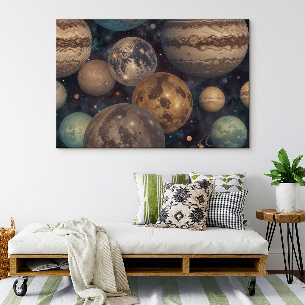 Group of planets in space Group of planets in space