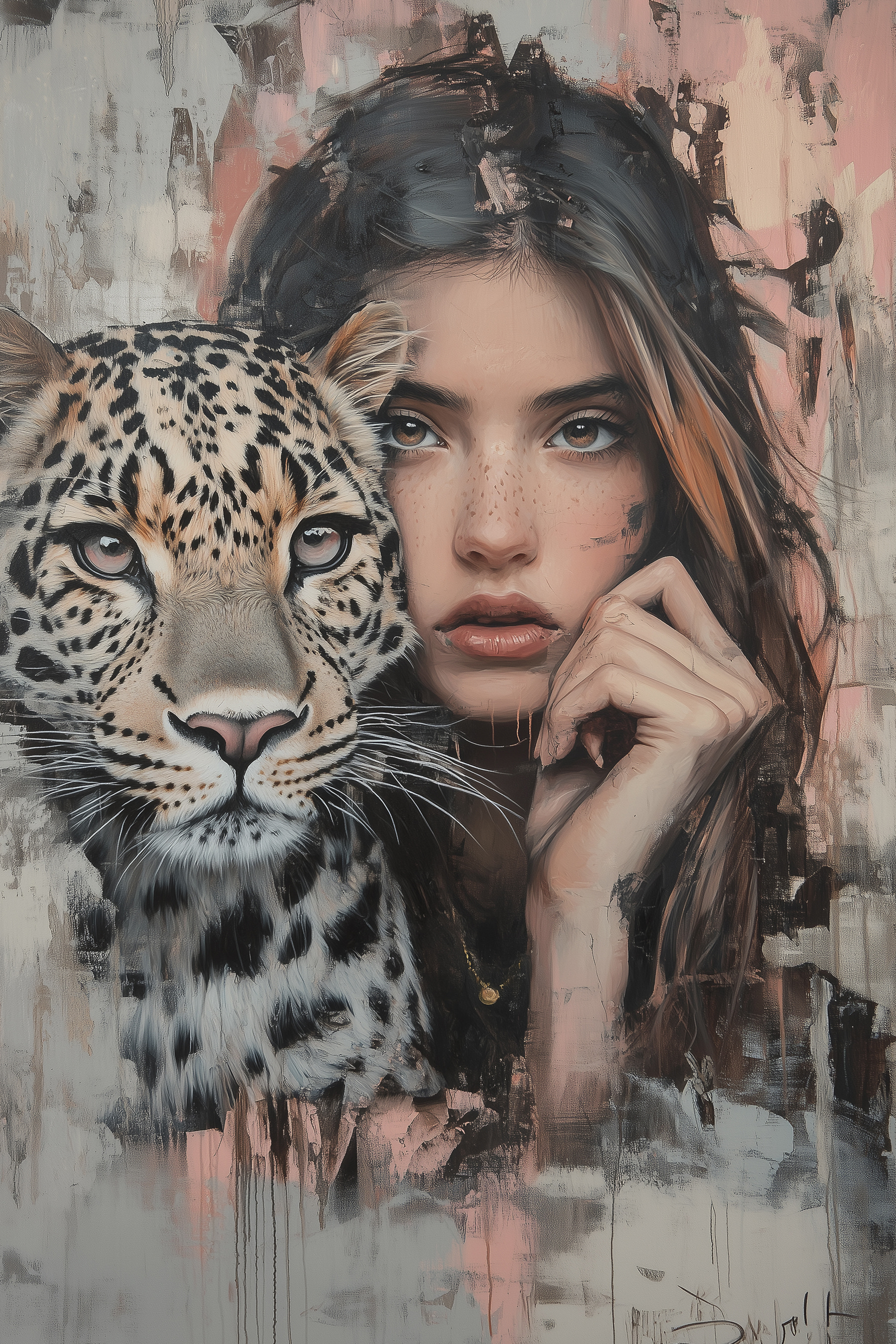 Woman with a leopard Woman with a leopard