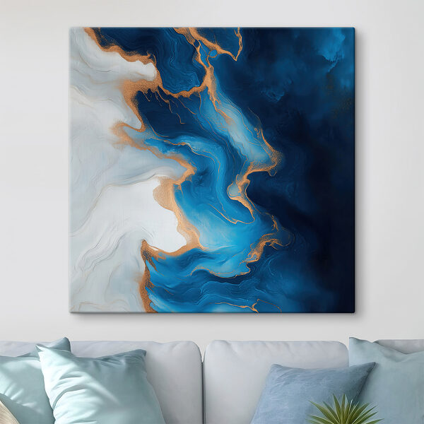 Azure currents in an abstract dance