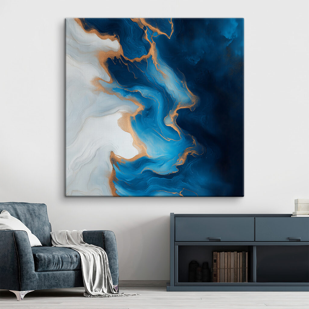 Azure currents in an abstract dance