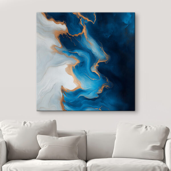 Azure currents in an abstract dance